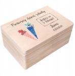 Creative Deco Fa doboz iskolai emlékeknek, gyermek névvel, ajándék, 30x20 (JANCDSD130BCUSTOMSCHOOLDAYTUTFBM)