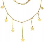 Lovrin Ezüstözött, 925-ös ezüst nyaklánc, áttört mintával, csillagokkal, elegáns, divatos design (Lovrin 51742)