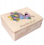 Creative Deco Fából készült doboz ajándékba születésnapra, névnapra, anyák napjára, gravírozott esküvői doboz 40x30 (JANCDSD140BCUSTOMNAMEDAYBOXFBM)