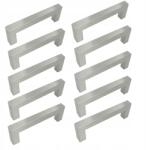 B&B 10 x Klasszikus bútorfogantyú 128 mm ezüst színű Fém szekrényfogantyú (Z10 U102 L128 BS)