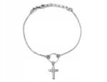 Lovrin Ezüst női karkötő 925, fényes cirkónia köves kereszt motívummal (44241291)