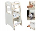 Skyline Konyhai Segítő fehér Maci Konyhai Segéd tábla 86cm Mdf Gyerek fellépő (PK20060034)