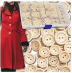  Gombok 140 db-os készlet fa gombok ruhákhoz díszítő mix (5905884088753)