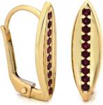 Lovrin Arany 375 fülbevaló datolya formában cirkónia kövekkel, női, elegáns 9k