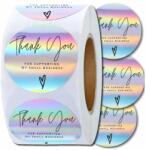  500 db-os "Köszönöm" matricák tekercsben ajándékokhoz, csomagokhoz, barkács projektekhez (Naklejki 500 szt na Thank You etykiety rolce)