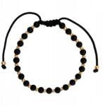 Lovrin 585-ös arany karkötő fekete zsinóron, fekete golyókkal (62511188)