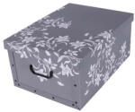 Miss Space Tárolódoboz Miss Space MAXI 51x37x24 cm barokk virágok szürke (7004)