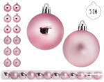 PD Karácsonyi gömb rózsaszín 5 cm 12 db/csomag (50400)