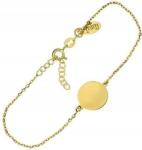 Lovrin Ezüst, aranyozott 925-ös karkötő 2, 02g-os lemezzel és divatos, kör alakú charmokkal (Lovrin 53808)