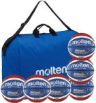 Molten Pachet 6 mingi baschet GMX6-C Moneyball Molten cu geanta transport, marimea 6 (6XGMX6+EB-1)
