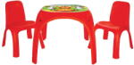 Pilsan Set Masuta cu 2 scaune pentru copii Pilsan King Table red Instrument muzical de jucarie