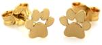 Lovrin Arany 585 Fülbevaló Kutya Mancs Mintával, Stiftes, Fényes, 0.74g Súlyú Női Modell (60863305)