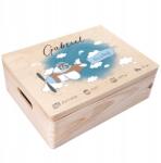 Creative Deco Emlékdoboz gyermeknek ajándék születésre, keresztelőre, születésnapra 40x30 (JANCDSD140CUSTOMBABYSHOWERRACOONFBM)