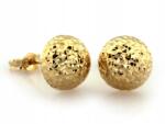 Lovrin Arany fülbevaló 585 14kt félgömbök stekkeres gyémántcsiszolású fényes 1.72g (Lovrin)