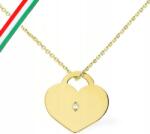 Lovrin Női arany nyaklánc 585-ös, teli szívecske gyémánttal, ajándék ékszerésztől (Lovrin)