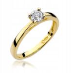 Fugart Arany Gyűrű 585 Eljegyzési Gyémánt Gyűrű 0.08ct Ingyenes Gravírozás m6 (F007-585-LD0.08)