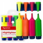 Signature Szövegkiemelők Neon Színű Könyvjelölő Filctollak Iskolába Szövegkiemelő Készlet 4 db (994435)