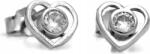 Lovrin 925-ös ezüst fülbevaló, egyedi, finom szívecskés, cirkónia köves, stekkeres