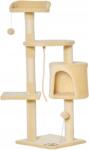 PawHut Multifunkciós macskakaparó/házikó/macskafa 4 szint, játék-golyó, kötél (paw)