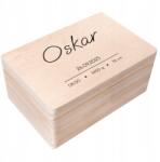 Creative Deco Ajándékdoboz gyermeknek, emlék a születésre, keresztelőre, születésnapra, 30x20 cm (JANCDSD130BCUSTOMDOTSIMPLEFBM)