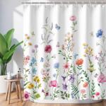 BOTC Textil zuhanyfüggöny, 180×200cm, antibakteriális, vízálló, kék (Shower Curtain)