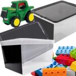 BranQ Játéktároló Kosár Szervező Tetővel Branq 30L Átlátszó Táblával (7230)