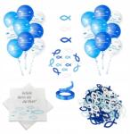  Dekorációs Készlet Hal Motívummal Szalvéták, Lufik és Fa Halak