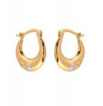 Lovrin Felfújható arany 585 karika fülbevaló, fehérarany gravírozással díszítve (61108743)