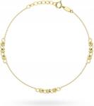 Lovrin Arany női karkötő gyémántcsiszolású, sima szívekkel, divatos, 19 cm (lovrin85856)