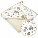 Ankras fürdőtakaró, kapucnis, 100×100cm, frottír, 100% pamut (OKRYCIE KĄPIELOWE 100x100 JELONEK BRĄZOWY)