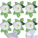 EdiBazzar Krém rózsák 6db-os esküvői dekoráció szett autó Esküvő Mesterséges (Stroik na auto ślubne róże zestaw róż 6szt)