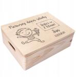 Creative Deco Ajándékdoboz első nap iskola ajándéktárgy gyerekeknek gravírozás 40x30 (JANCDSD140CUSTOMSCHOOLDAYBOYFBM)