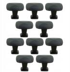 B&B 10 db Négyzet alakú, fekete fém bútorfogantyú szekrényekhez, fiókokhoz (Z10 G104 CZ)