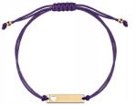 Lovrin Arany karkötő 585, lila zsinórral, lemezzel és szívvel (62485124)