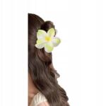  Plumeria virágos hajcsat 8 cm - Hawaii dísz strandra, esküvőre, fotózásokra