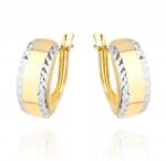 Lovrin Arany fülbevaló 585 kétszínű 1, 7g angol záras, gyémántcsiszolású (59291792)