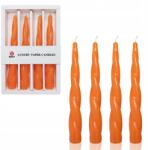  Narancssárga, spirál alakú, illatmentes kúpos gyertyák, 19 cm, 4 darab (B0C9M8JS51)