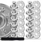  Gombok 10 db-os készlet fém gomb kerek nadrággombok 17 mm ezüst (Metalowe guziki okrągłe do spodni srebrne)