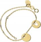 Lovrin Ezüstözött aranyozott 925-ös karkötő lemezzel és divatos függőkkel (Lovrin 53854)