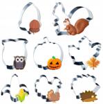  Őszi Süteménykiszúrók 8 Darabos Szett Tökmintás, Levélmintás, Mókusmintás, Sünmintás és Egyéb (B0D4KC6L19)