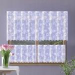 Wisan Gyönyörű fehér jacquard irigység virágokkal a konyhába 40 cm méteres Jurema (AW124G0M040)