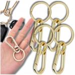  Fém Kulcstartó Karabinerrel, 4db-os Szett Kulcsok, Táskák (Metalowy Brelok do kluczy karabińczyk)