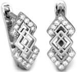 Lovrin Ezüst 925 fülbevaló három rombusszal, cirkónia kövekkel, modern design ajándékba (Lovrin 67955)