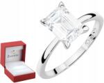 ZŁOCISTO Fehér Arany Gyűrű Laboratóriumban Előállított Gyémántok 585 Modern Ajándék (DLA DZIEWCZYNY NARZECZONEJ) - allegro - 522 775 Ft