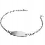 Lovrin Ezüst karkötő kislányoknak, 925-ös, fényes gravírozható lemezkével (Lovrin)