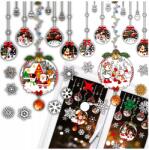  Karácsonyi Ablakmatrica dekoráció Színes karácsonyi dísz hópehely (Świąteczna Naklejka na Okno Boże Narodzenie)