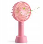 Allbag Rózsaszín Mini Utazó Strandi Hordozható Ventilátor Kézi Szélgenerátor (WIATRAK004)