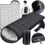 Lewer Turista Hálózsák Meleg Múmia Paplan Könnyű Hordtáska Kapteny 2 az 1-ben Nagy (Śpiwór turystyczny kapturem czarny kołdra)