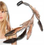 EdiBazzar Hajcsat Bézs Tollakkal, Boho Stílusú, Hosszú, Könnyű, Tökéletes Fesztiválokra (Spinka Do Włosów Z Beżowymi Piórkami Boho)