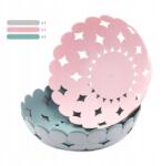 Bugucat Gyümölcskosár tál zöldség dekoratív műanyag 3 szín 3 db-os szett (DW7)